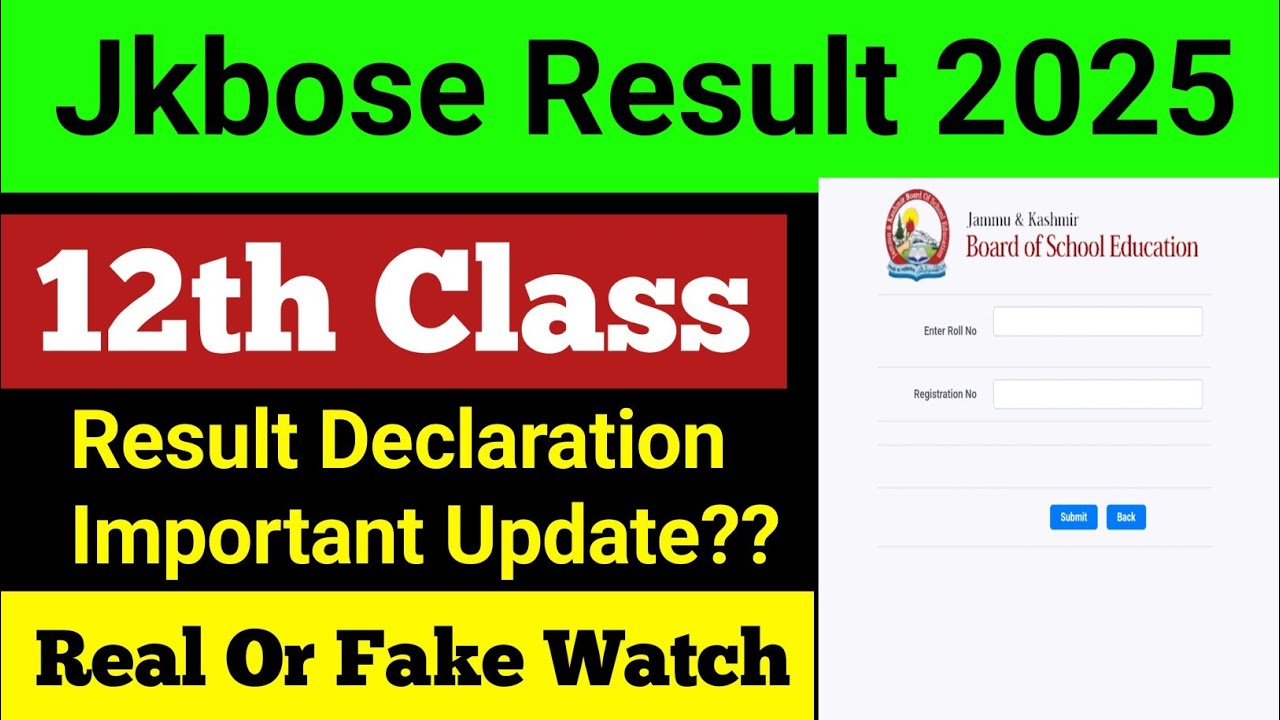 JKBOSE 12th Result 2025