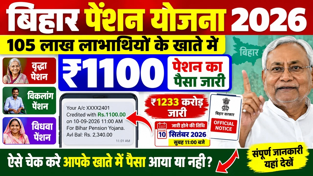 Bihar Pension Payment September 2026